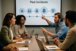 Preparedness Framework lessons shown as a classroom risk map for AI evaluation controls