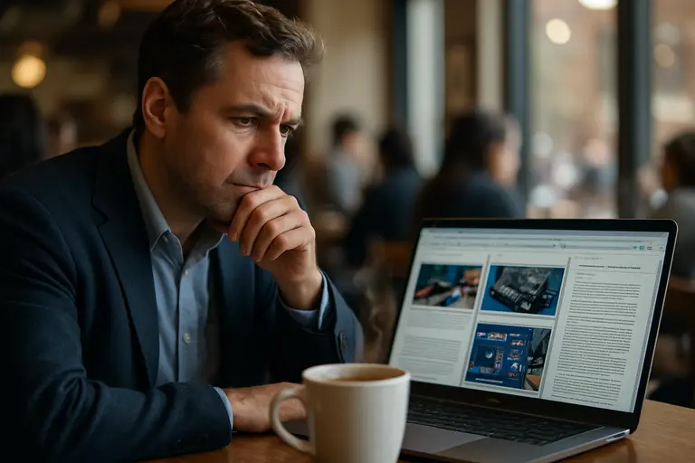 Analyst comparing verified notes with blank sections on a security review board