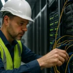 Data Center Costs shown through server racks and electrical infrastructure