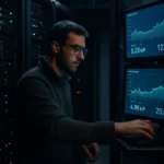 data center energy lesson setup with meters, cables, and a small circuit model